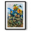 Motif floral rétro CCGLX III - impression encadrée-850029851