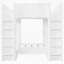 Lit triple avec tablettes de rangement et crochets, simple + simple sur simple TG-711175864