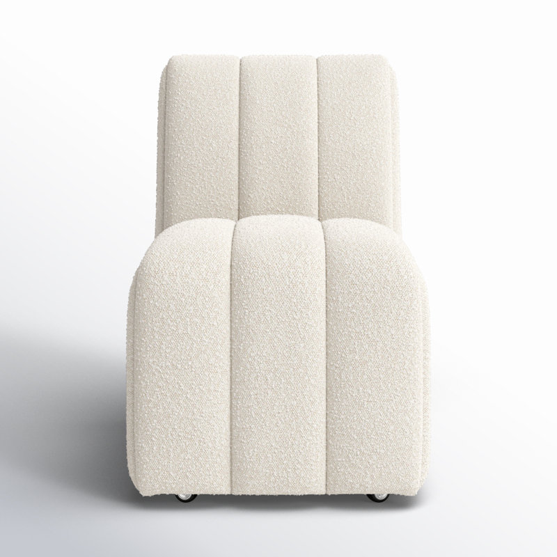 Marvin Hardwood Upholstered Dining Chair, Charlotte Olive, Cream