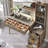 Zadia 48" Makeup Vanity with 36" Lighted Mirror, 4 Dressers & Charging Station & 3 Light Modes-497323434