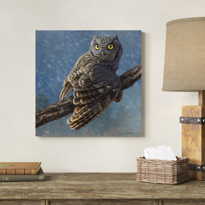 Hibou en hiver I, H 20 po x l 20 po x P 1,25 po