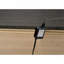 1 x table de chevet en bois massif gris chaud lignes modernes et élégantes garniture chromée mobilier de chambre contemporain