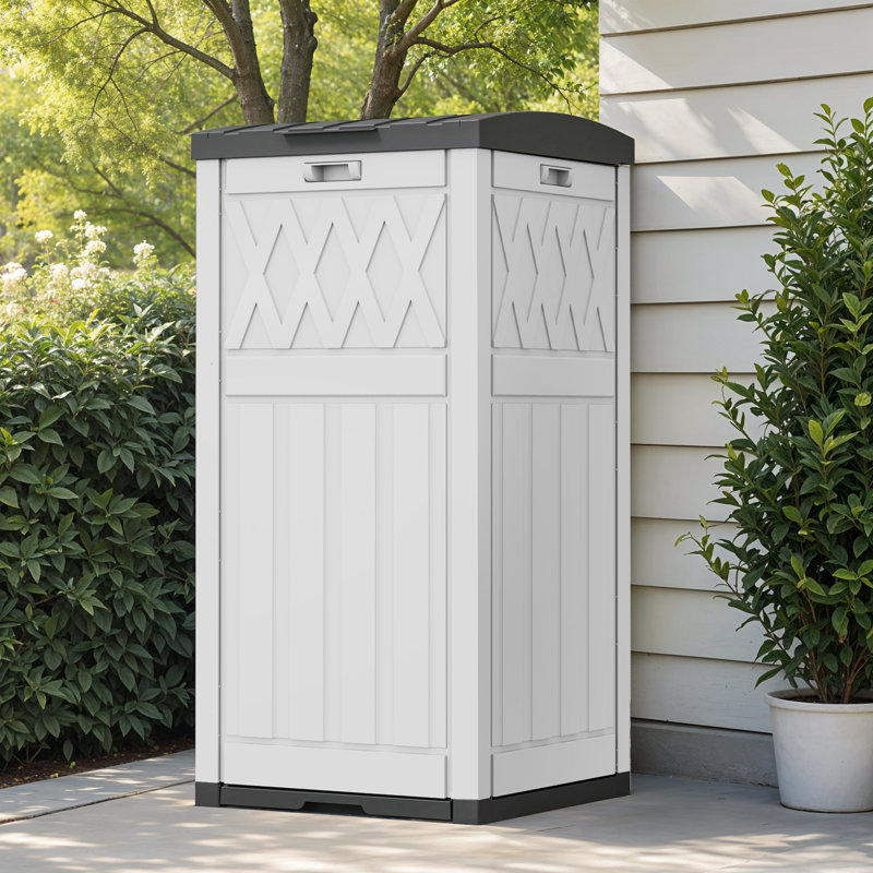 Edrosie Inc l 16 po 31 gallons, Blanc / gris