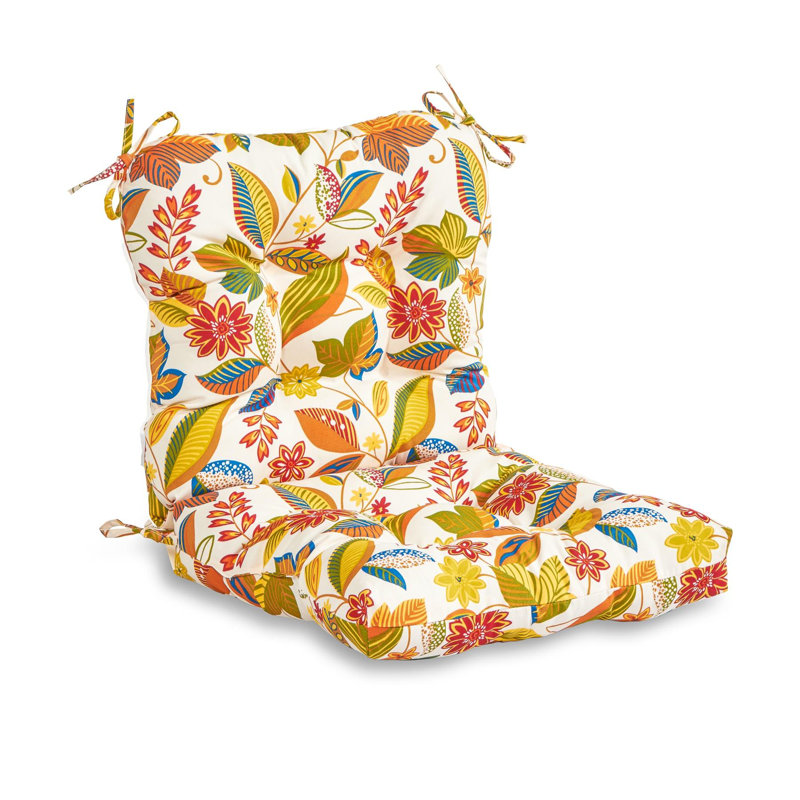 Lester Outdoor Chair Cushion, Esprit Floral, 1, 19" H x 19" W x 19" D