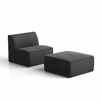 No-assembly 70.8" Corduroy Chaise Lounge With Ottoman, Multi-scene Sleeper Chair For Living Room, Bedroom & More by Ivy Bronx