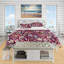 Ensemble de housse de couette en microfibre mauve / bleu-34034283