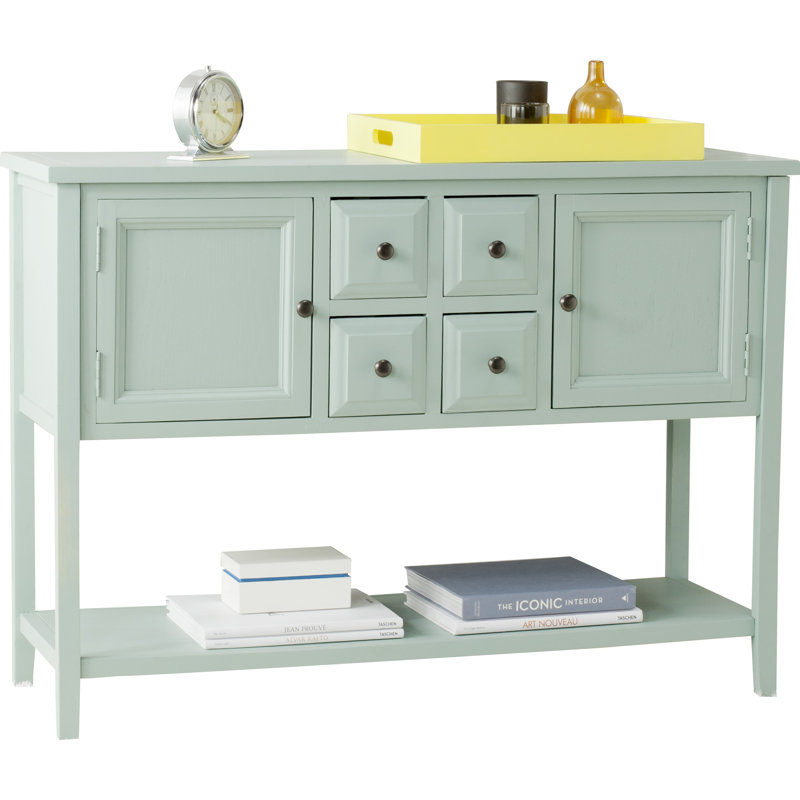 Bagwell 116.08cm Console Table, Aqua Smoke