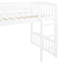 Lit mezzanine blanc avec lit en bois massif pour une glissade confortable et blanc