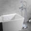 Robinet de baignoire à fixation au sol à triple poignée avec douchette-50703376