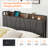 King Size Bed Frame with 2 Storage Drawers and Charging Station, Linen Upholstered Platform Bedframe with Storage Headboard, No Box Spring Needed, Noise Free, Easy Assembly, Grey-1630373721