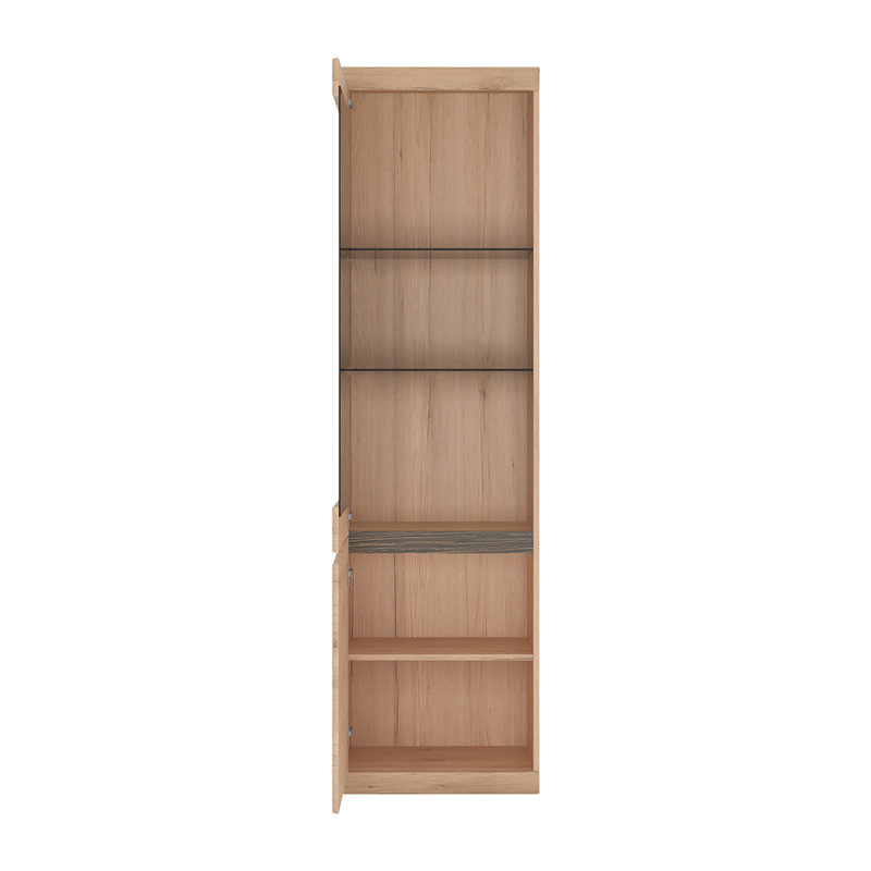 Aryanna Curio Cabinet with tempered glass, Left
