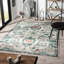 Tapis oriental à motif floral sans perte de poils-1346746330