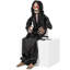 Figurine animée d'Halloween animatronique squelette animée assise d'Halloween avec yeux illuminés