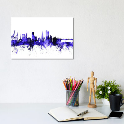 Southampton, England Skyline by Michael Tompsett - Wrapped Canvas Print