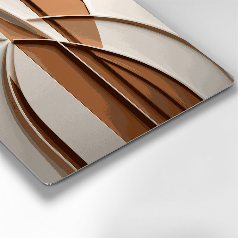 Minimalisme 21, art mural en métal brun, H 11 po x l 14 po