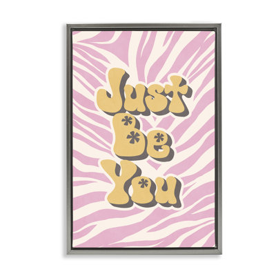 Toile flottante encadrée Just Just You on Zebra par Nataly White