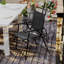 Chaises de patio pliables en polyester enduit de PVC avec accoudoirs Clarajane-87001986