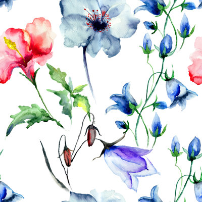 Scobey Wild Flowers - Wrapped Canvas Painting