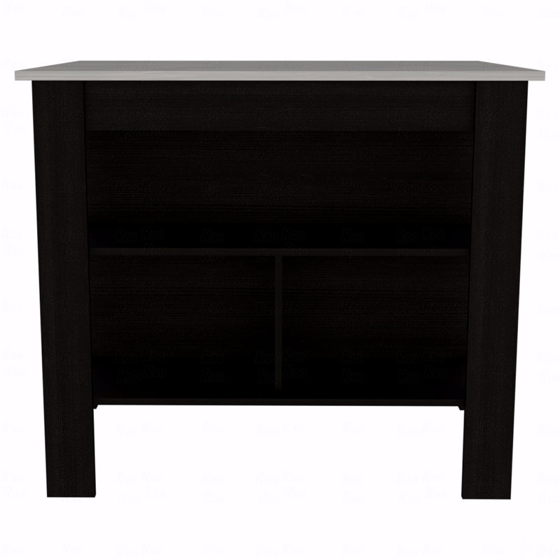Kitchen Island, Four Legs, Three Shelves