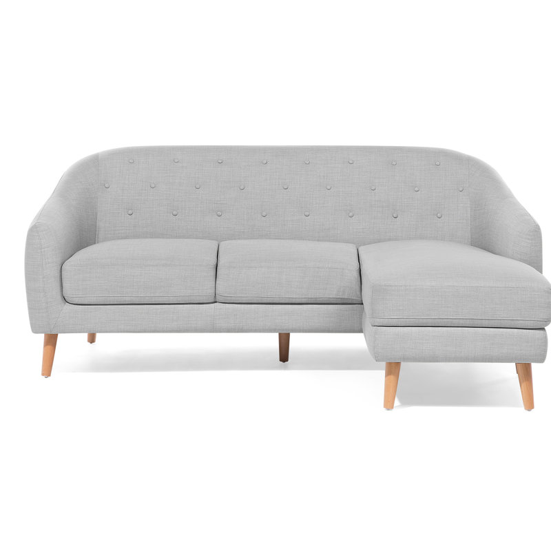 Cedrick 3 Seater Corner Sofa , Light Grey
