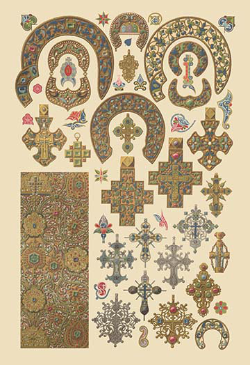« russianing metaux » par auguste racinet, impression encadrée