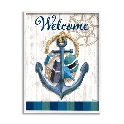 «Welcome Nautical Buoys», art de la giclée encadrée par Paul Brent