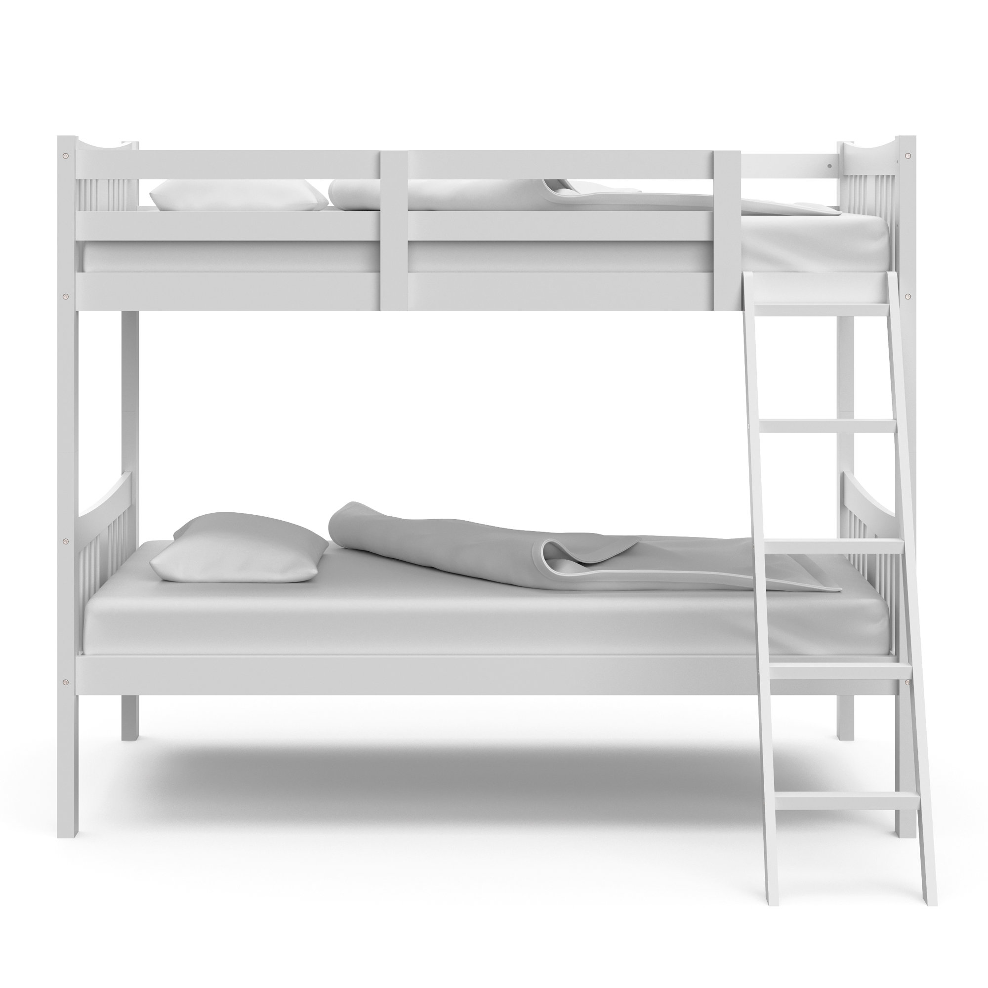 Caribou Storkcraft Solid Hardwood Twin-over-Twin Bunk Bed, White