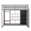 Lit mezzanine simple en bois avec garde-robe, tablettes et armoire, cadre de lit multi-rangement peu encombrant-1689618139-1689618138