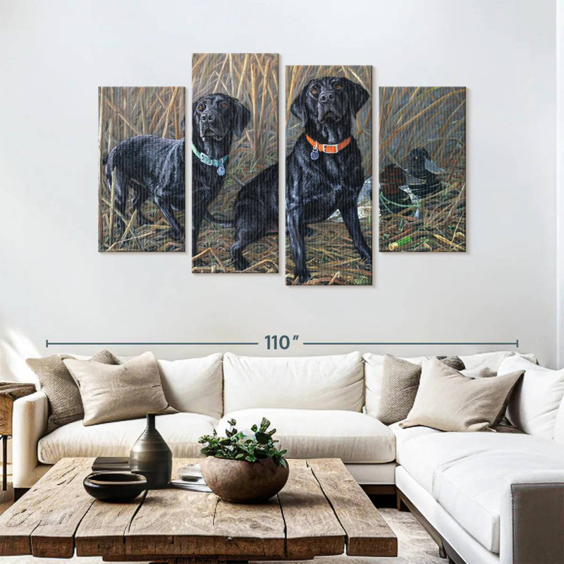 Brampt Sharing The Tradition - Black Labs, 54" H x 84" W