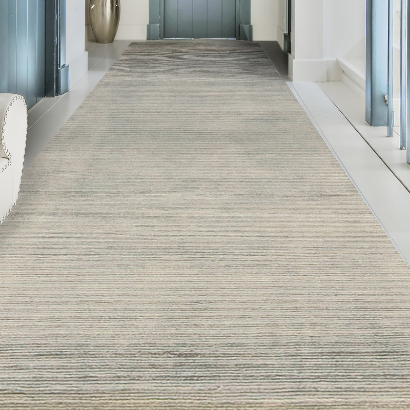 Chemin de table gris noué à la main de haute qualité