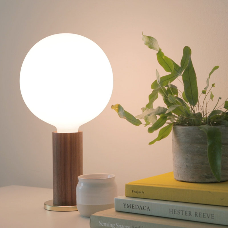 Knuckle Globe Lamp, Walnut