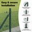 Vidaxl Fence With Posts Steel-116797939-116797954