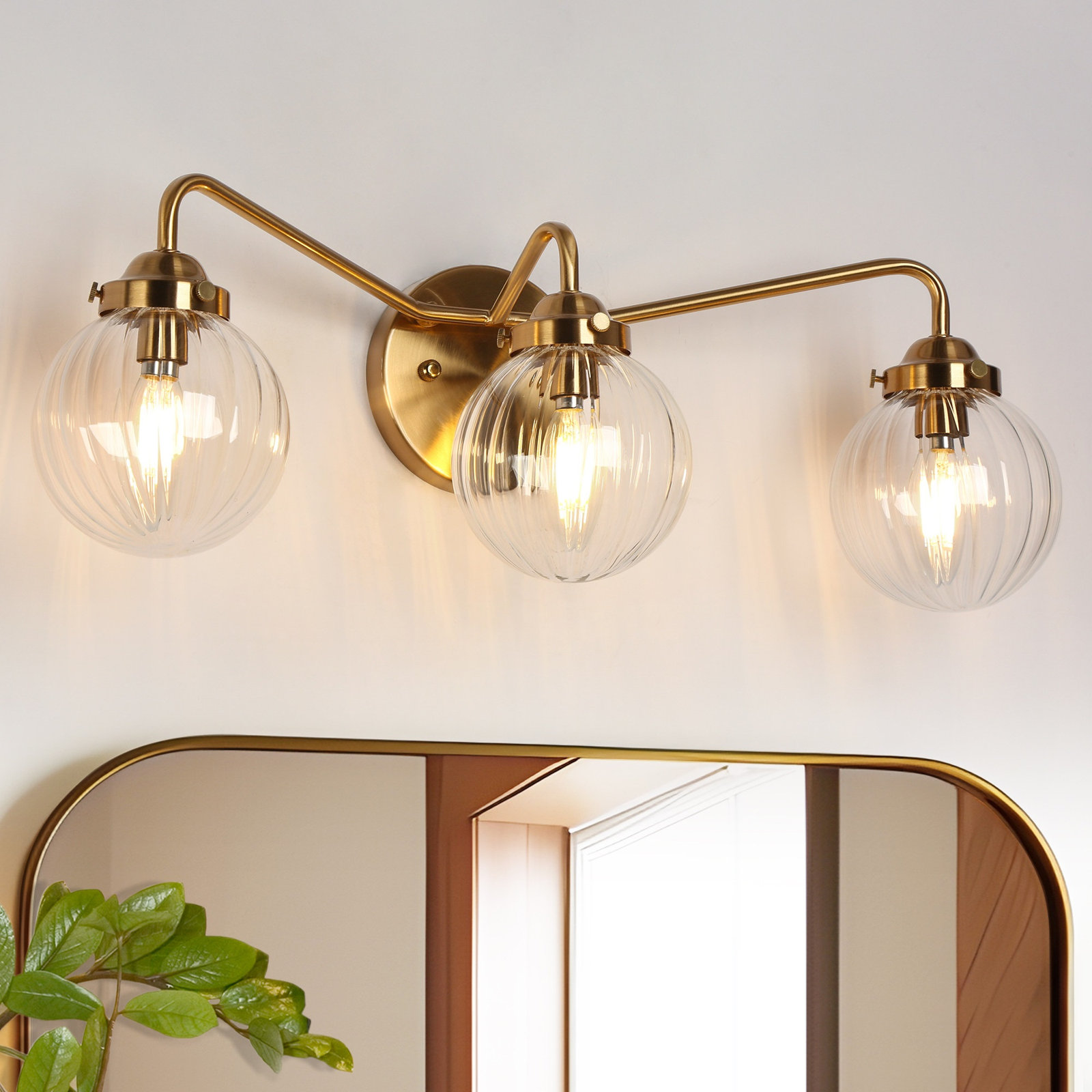 Ulah 3-Light Hand-Blown Glass Vanity Light