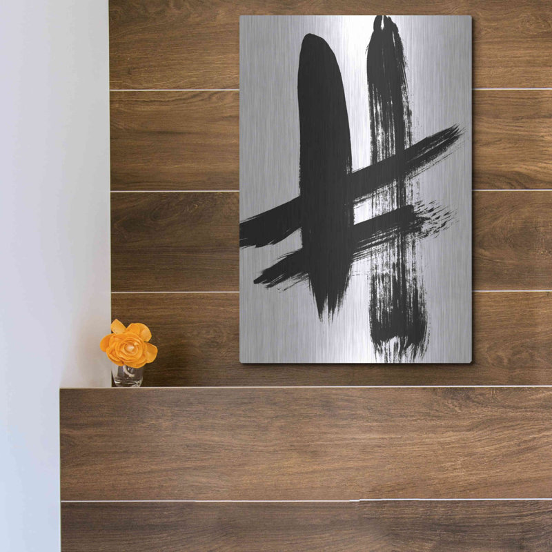 «Brushstrokes V» par Linda Woods, H 16 po x l 12 po