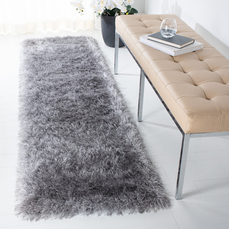 Bernelda Shag Performance Solid Color Rug, Runner 2'2" x 8'