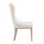 Ensemble de 2 chaises d'appoint à oreilles Lofi, polyester ivoire, bois gris clair