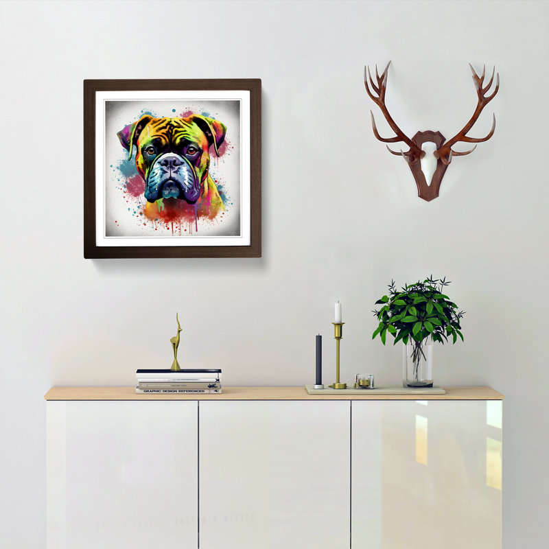 Single Picture Frame Print on Wood, Walnut