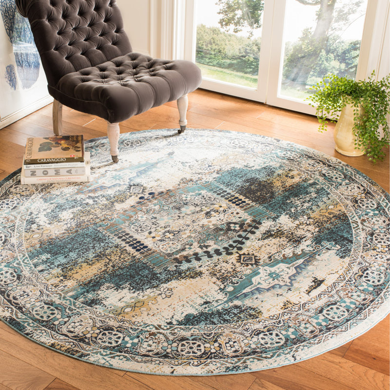 Wayne Performance Oriental Rug, Round 6'7"