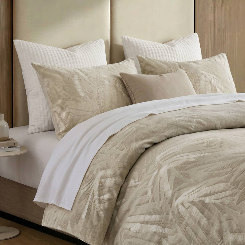 Ensemble de housse de couette en coton 3 pièces, King Duvet Cover + 2 Shams, Linen