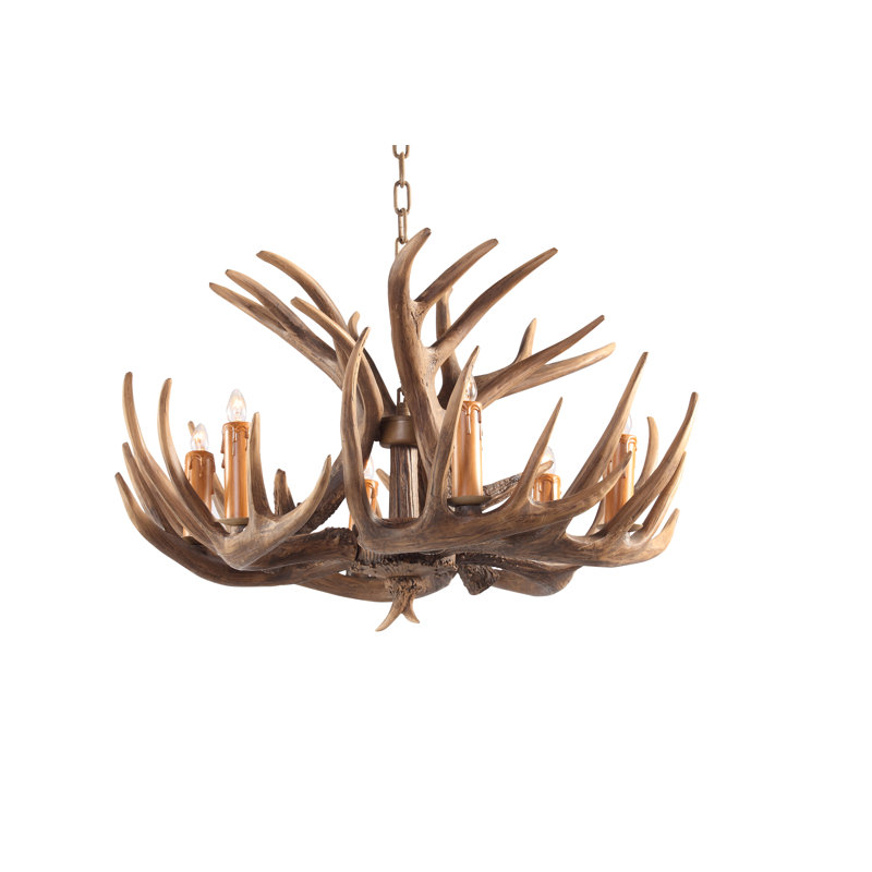 Whitmer 6-Light Antler Chandelier