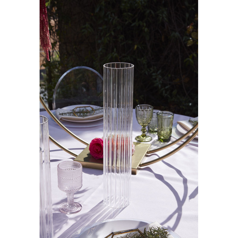 Aric Arcada Optic Glass Sleeve, 17.5" H x 3.5" W x .5" D