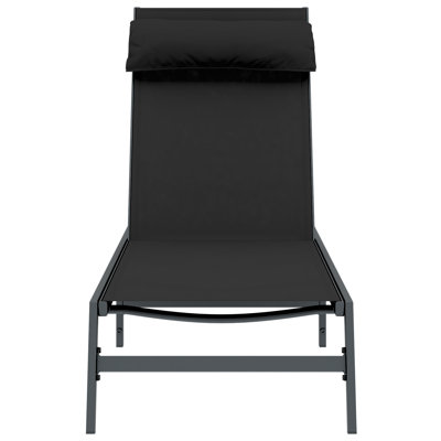 vidaXL Sunlounger Steel Outdoor Lounger Modern