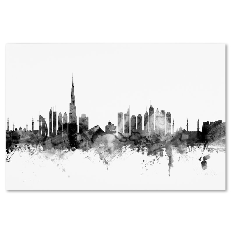« dubai horizon », impression sur toile tendue, H 12 po x l 19 po x P 2 po