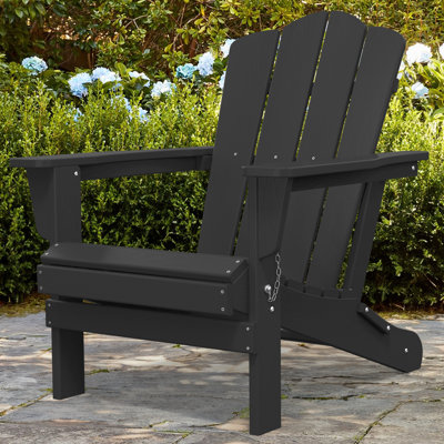 Wolak High Density Polyethylene Folding Adirondack Chair by Rosecliff Heights