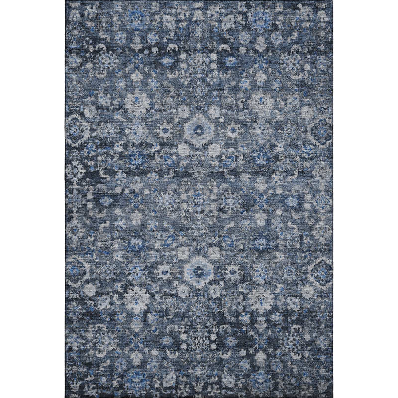 Premium Machine Washable Cerrito Blue Rug, Rectangle 8' x 10'