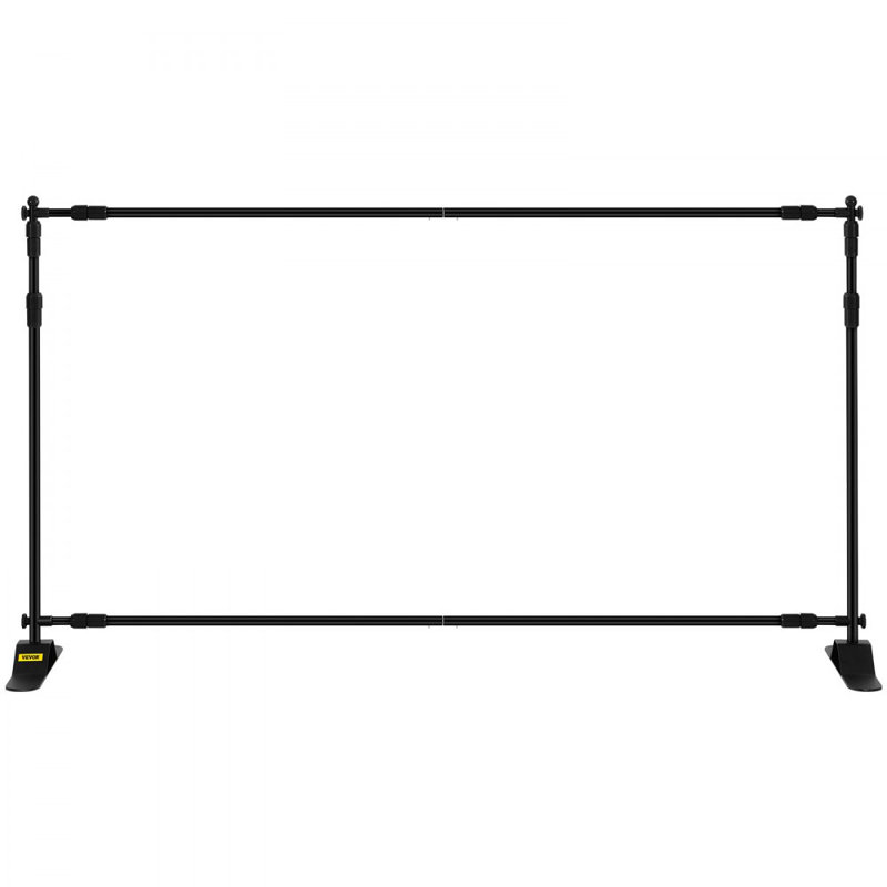 Telescopic Backdrop Banner Stand 8' x 8' Banner Stand Adjustable Step and Repeat Backdrop, 96" H x 96" W