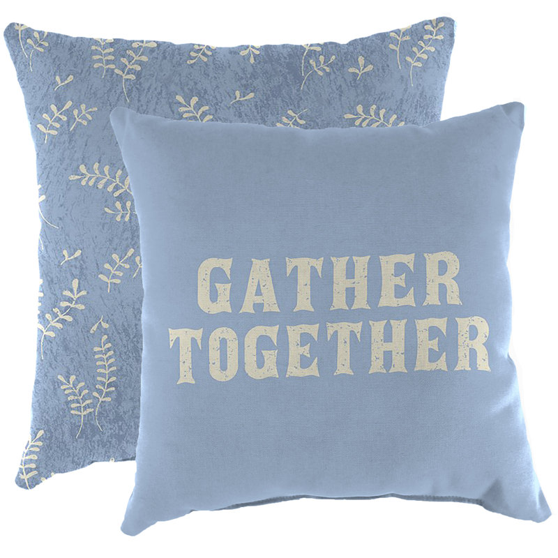 16" x 16" Outdoor Throw Pillow (Set of 2), Blue 1