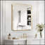30X36 Inch Rectangular Bathroom Wall Mirror With HD Glass And Anti-Rust Frame For Modern Spaces