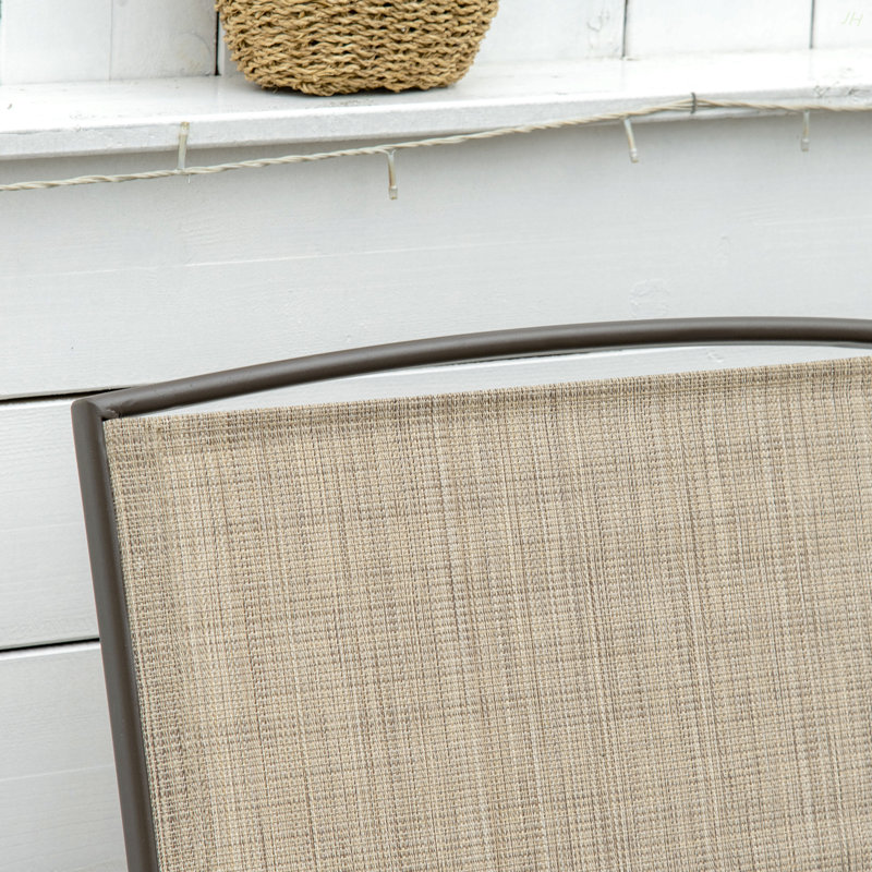 Banc oscillant avec table centrale Outsunny, Brown
