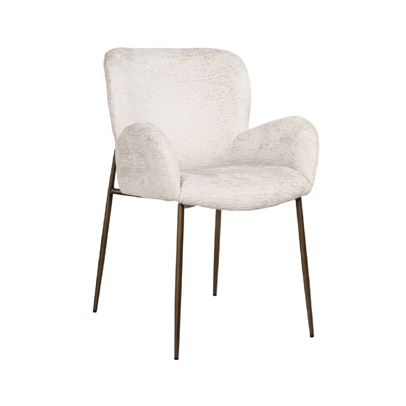 Chaise de salle à manger Amber, Crème, crème